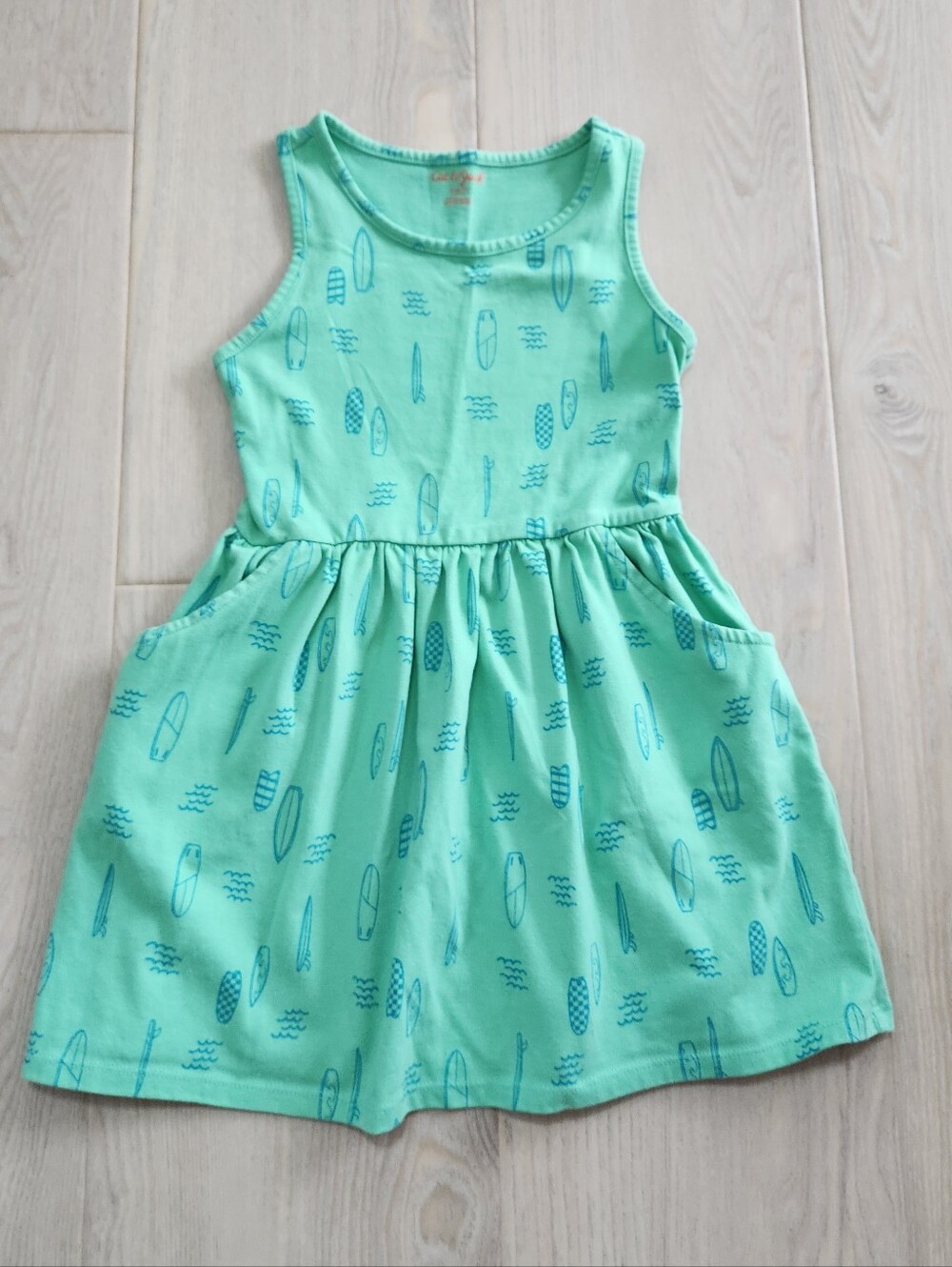 Girls surfer board sleeveless dress